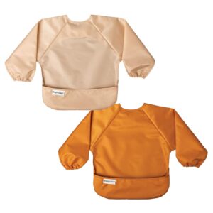 2 Pack Long Sleeve Bib Outfit