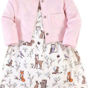 Baby Girls' Cotton Dress and Cardigan Set