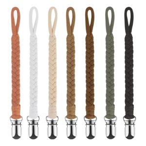7 Pack Baby Pacifier Holder Leash